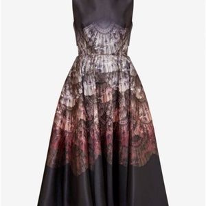 BNWT Ted Baker Ombre Fan Dress Cutout Fit and Flare Dress Size 2